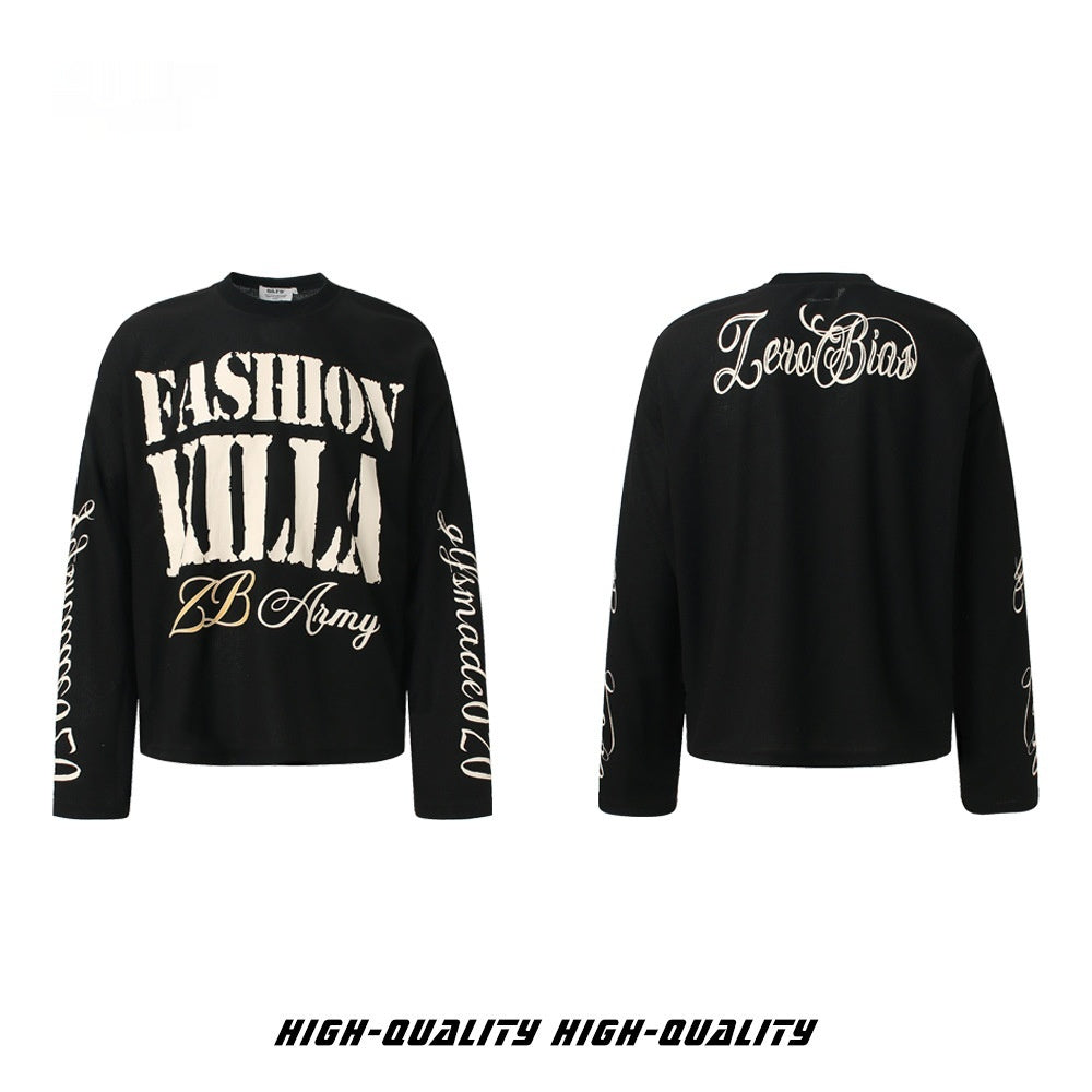 Gothic-style Streetwear Mens Long-sleeve Hooded Sweatshirt